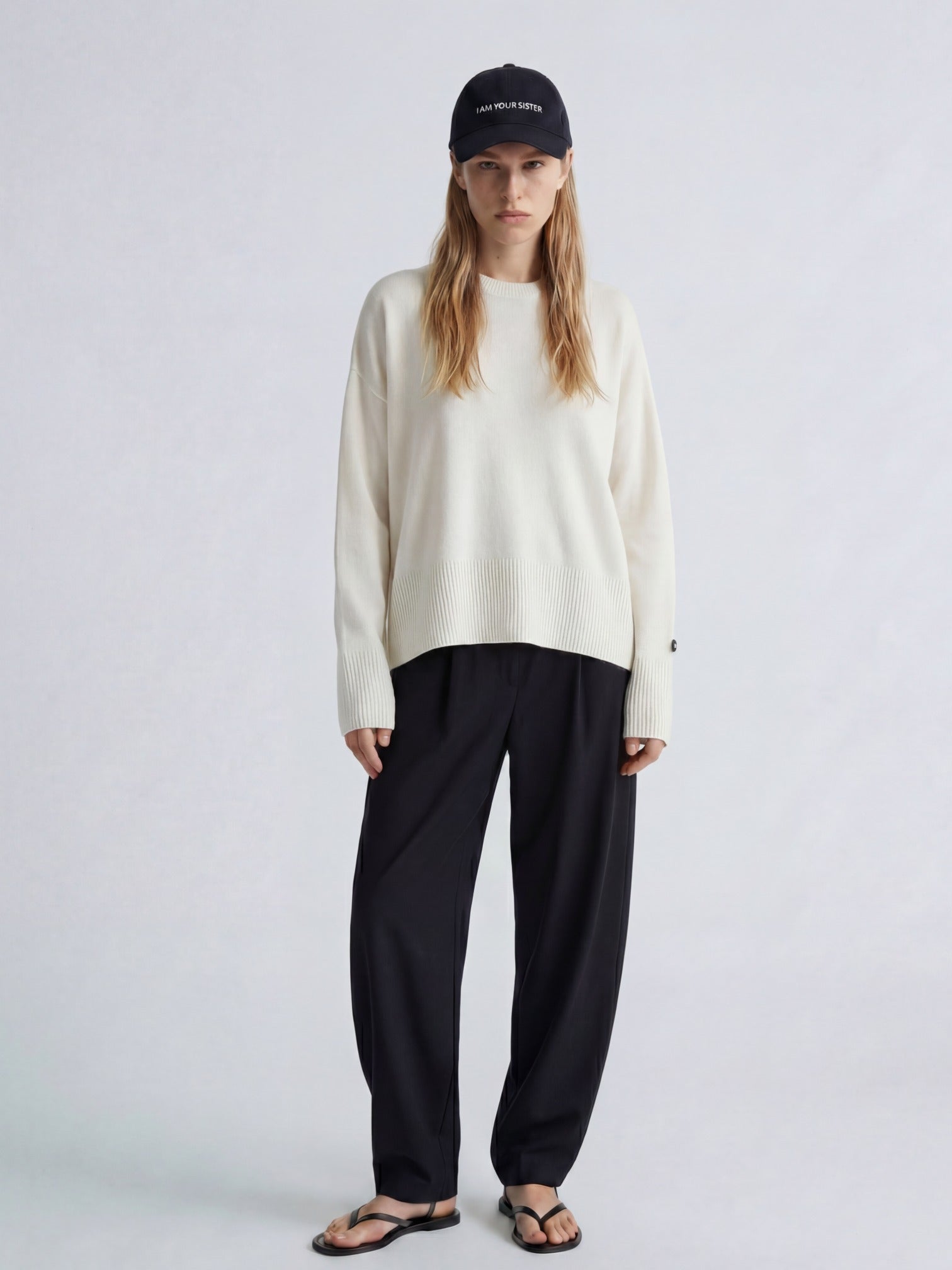 CREW NECK CREAM